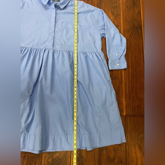 Everlane The Field Dress Oversized Shirt Dress Blue - Picture 10 of 10